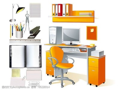 文具辦公用品與消防設(shè)備矢量素材的應(yīng)用